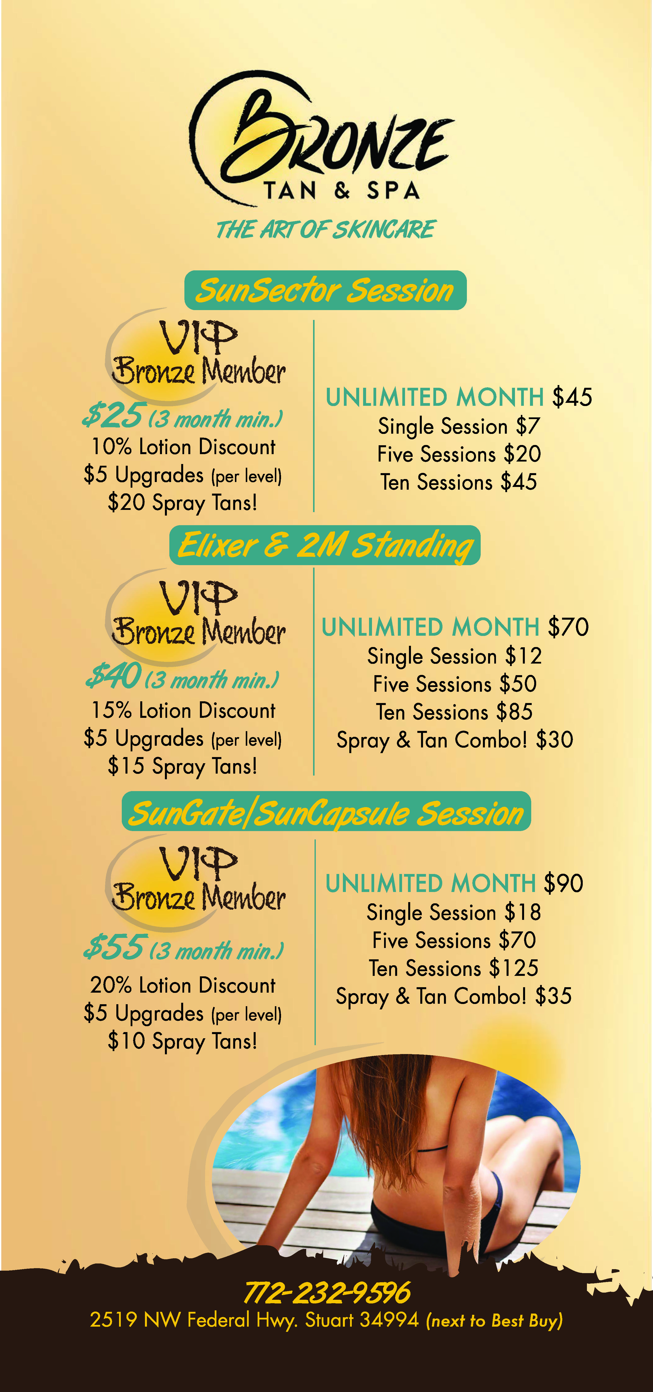 Tanning Beds Bronze Tan and Spa of Stuart, FL